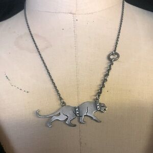 Handmade 925 Silver Panther Necklace. Rare!